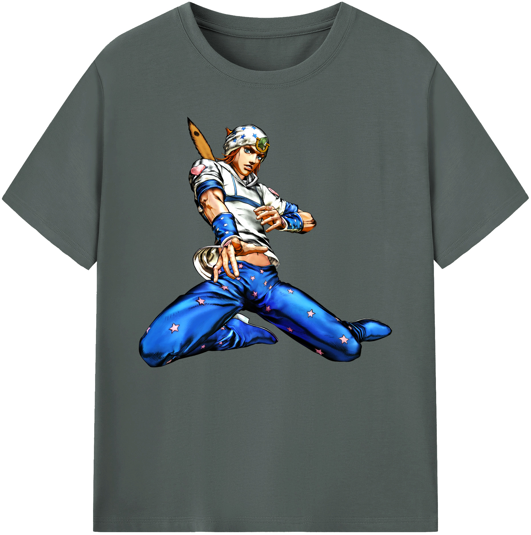 （画像用） ジョジョの奇妙な冒険 ジョナサン?ジョースター JoJo's Bizarre Adventure Jonathan Joestar 綿100％ メンズ半袖Tシャツ｜肌触りやわらか＆通気性